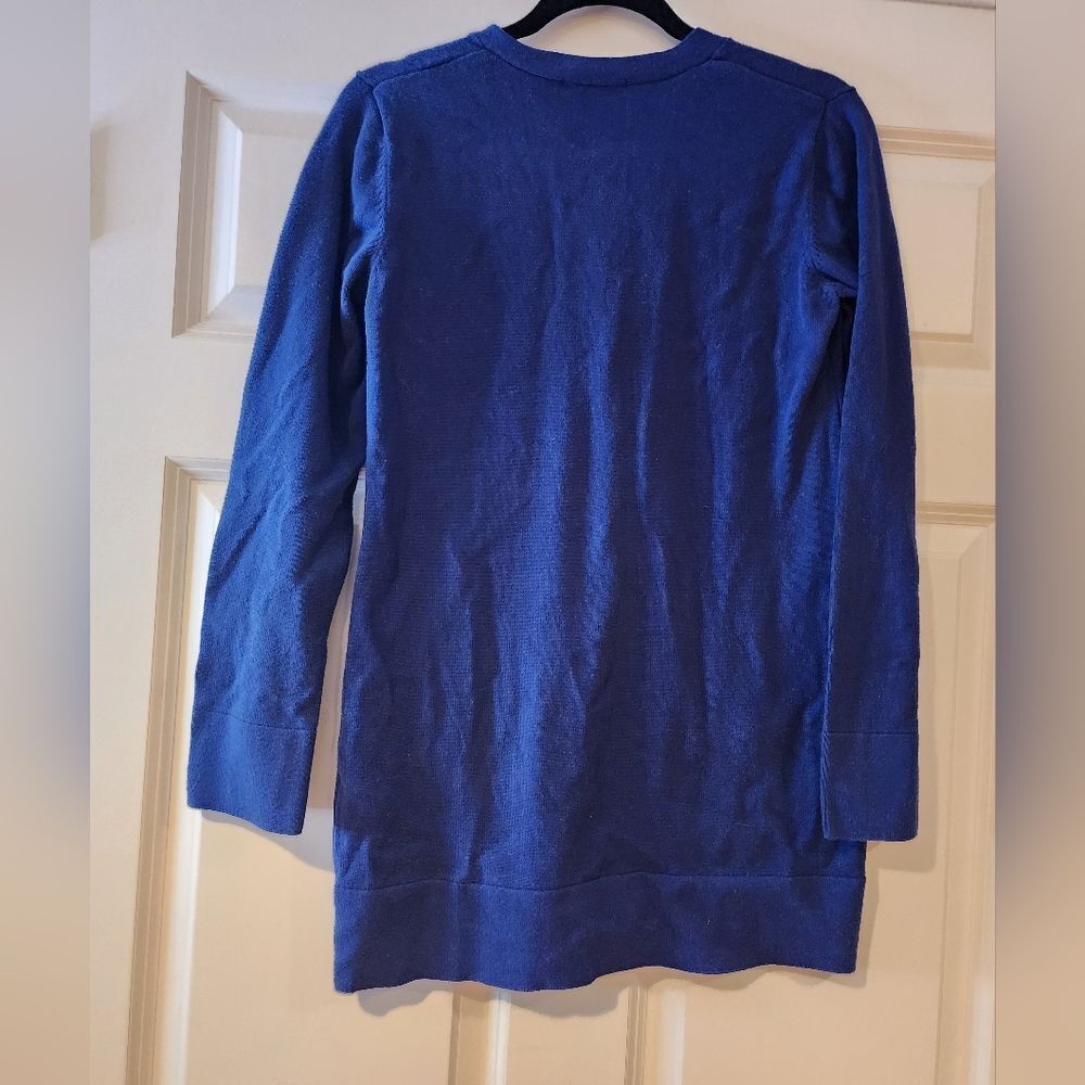 Chadwicks of Boston blue long button front cardigan sweater S
